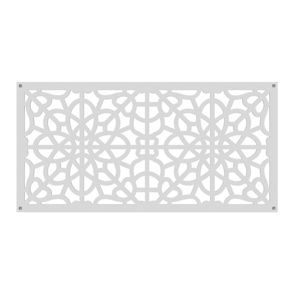 Panneau décoratif Barrette en polypropylène de 0,3 po x 48 po x 24 po, blanc