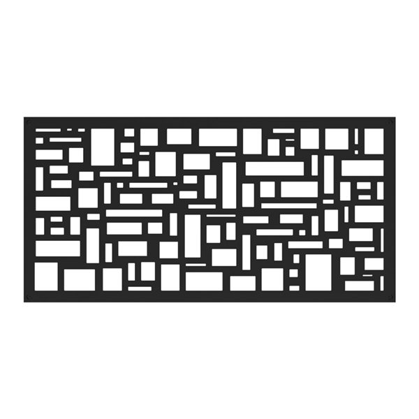 Panneau décoratif Barrette en polypropylène noir de 0,3 po x 48 po x 24 po