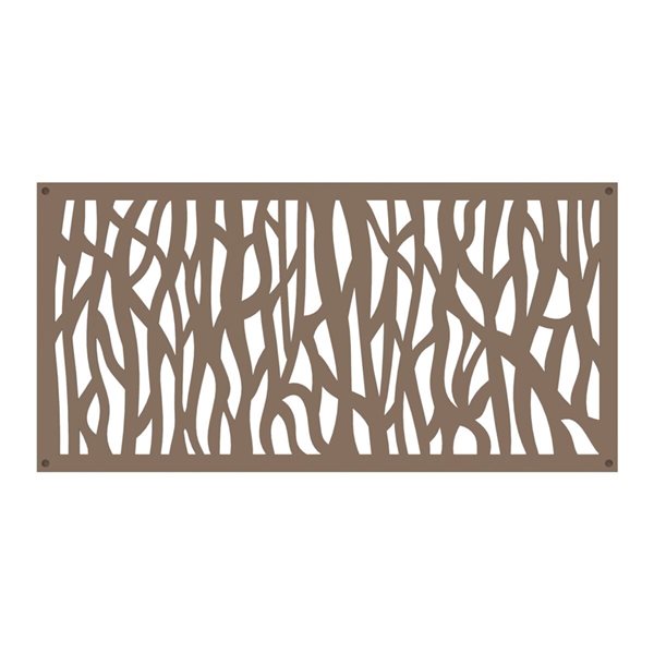 Panneau décoratif Barrette en polypropylène brun pâle de 0,3 po x 48 po x 24 po