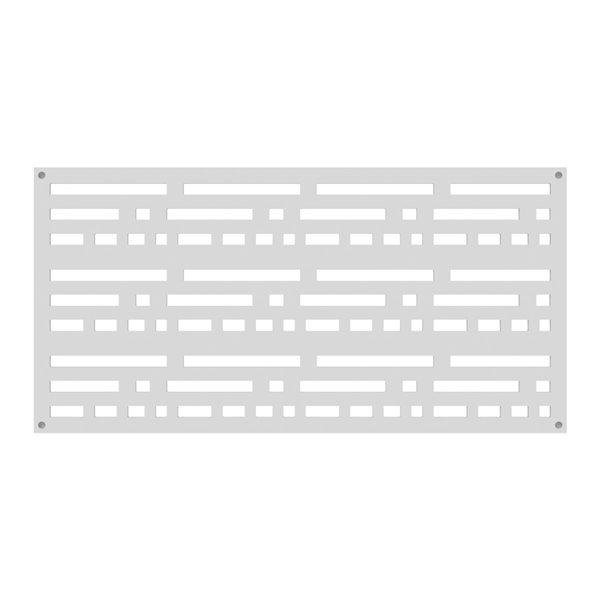 Panneau décoratif Barrette blanc en polypropylène de 0,3 po x 48 po x 24 po