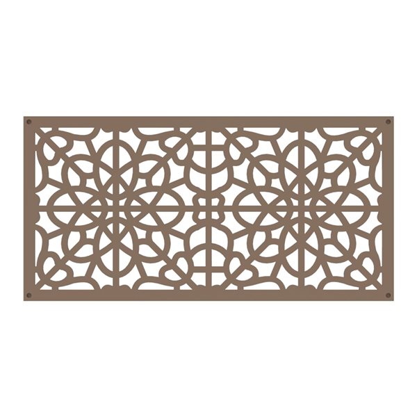 Panneau décoratif Barrette en polypropylène de 0,3 po x 48 po x 24 po, brun pâle