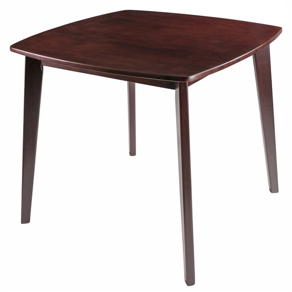 Winsome Wood Pauline Square Fixed Standard (30-in H) Wood Table and Base - Walnut
