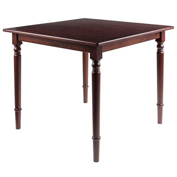 Winsome Wood Mornay Square Fixed Standard (30-in H) Wood Table and Base - Walnut
