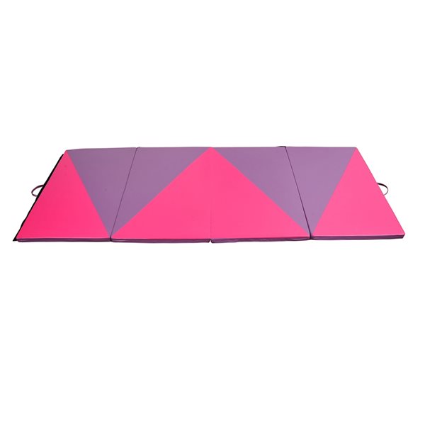 Soozier 115.25-in W x 45.25-in L Pink/Purple Foam Yoga Mat with