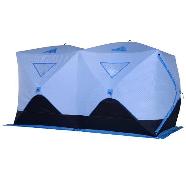 Tente de pêche sur glace portable Outsunny en composite pour 8 ...