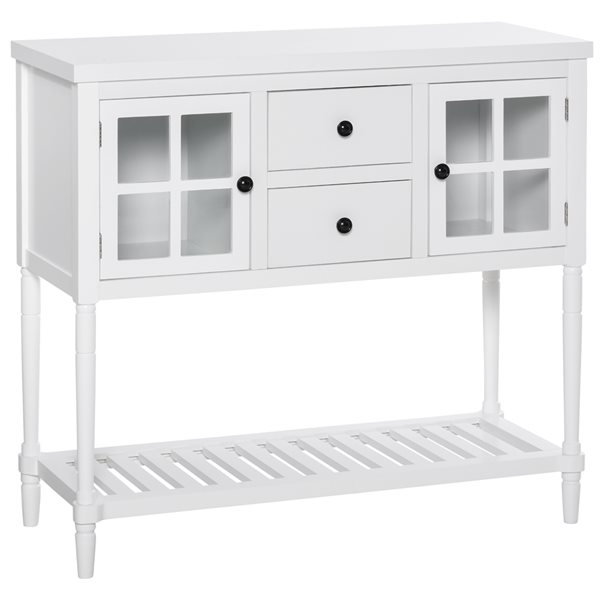 Table console moderne par HomCom en bois blanc