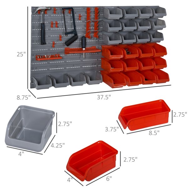 Armoire de rangement pour petites pièces DURHAND de 60 compartiments en  plastique B40-018