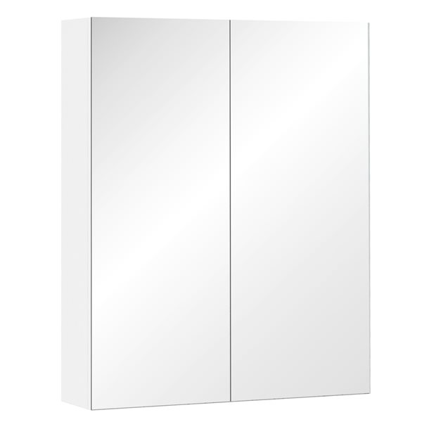 HomCom 29.53-in W x 5.91-in H x 23.62-in D White Bathroom Wall Cabinet