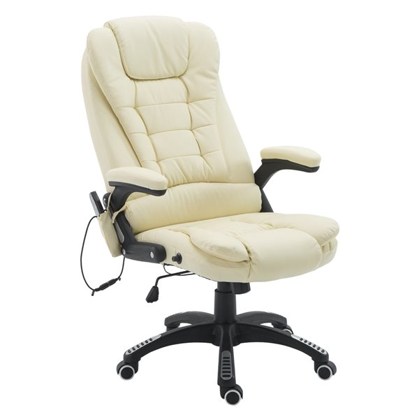 Chaise de bureau ergonomique pivotante blanc et gris Workspace par