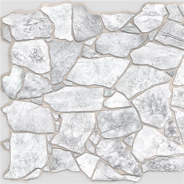 Panneaux muraux blancs imitation pierre - Interlocking - Palram