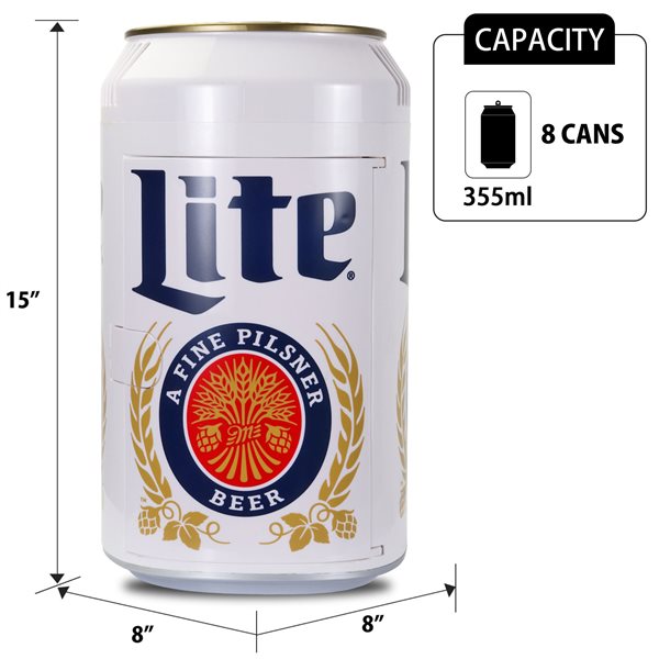 Miller Lite 0.19cu ft Freestanding Mini Fridge White ML06 RénoDépôt