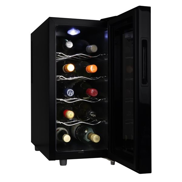 Koolatron Urban 10-Bottle Capacity Black Freestanding Wine Cooler