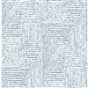 Papier peint autocollant Ink par Scott Living en vinyle bleu et blanc à  motif géométrique de 30.75pi² SLS3974