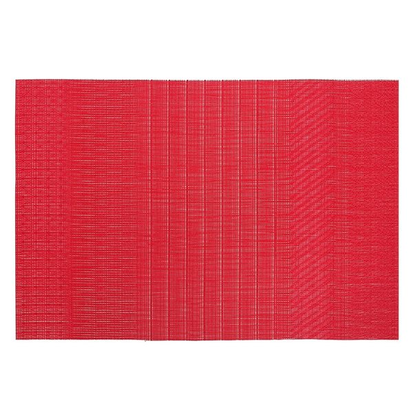 Napperons avec motif abstrait d'IH Casa Decor en plastique de 18 po x 12 po, rouge, lot de 12