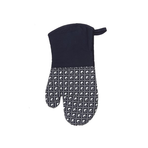 IH Casa Decor Navy Blue 13-in x 7-in Geometric Fabric Oven Mitts - Set of 4