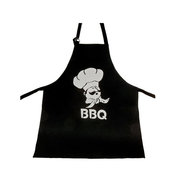 IH Casa Decor Black 30-in x 23.6-in Chef Fabric BBQ Apron - Set of 1