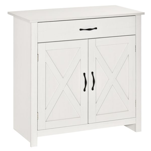 HOMCOM Buffet meuble de rangement avec 2 tiroirs, 2 portes