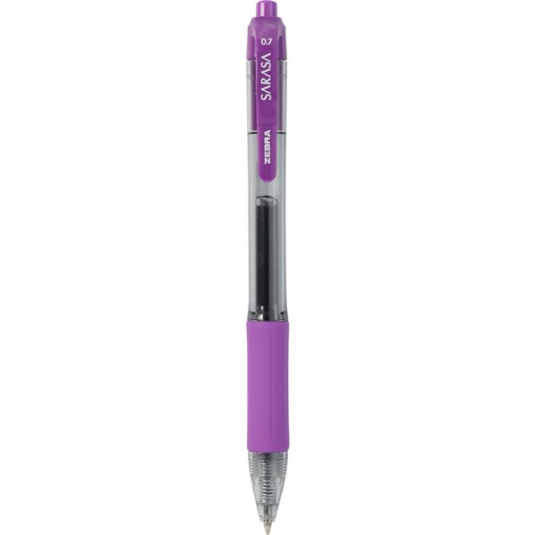 Zebra Sarasa Clip Gel Retractable Pens Purple, 0.5 Mm Pens 