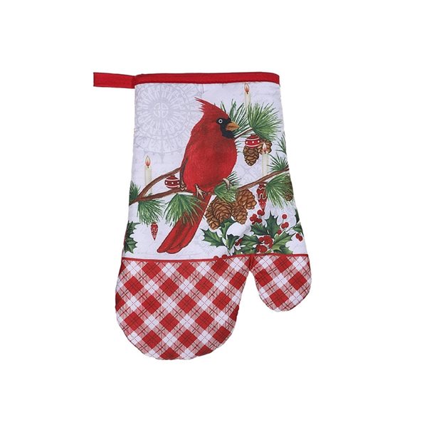 IH Casa Decor Red and White Oven Mitts - Set of 4