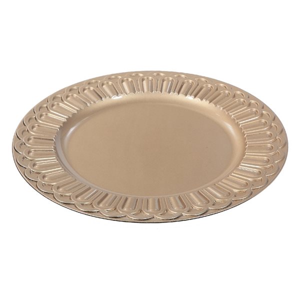 IH Casa Decor Gold Champagne Charger Plate - 6-Piece | Réno-Dépôt