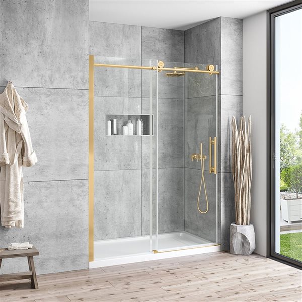 Gold deals shower door