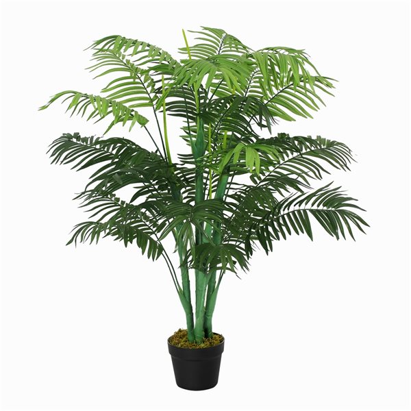 Palmier artificiel Outsunny de 49,25 po en pot, vert