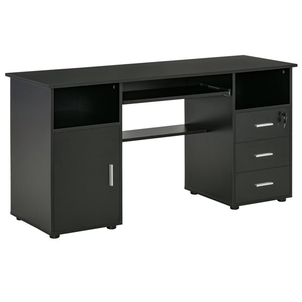 57in Black Modern/Contemporary Computer Desk 836433BK RénoDépôt
