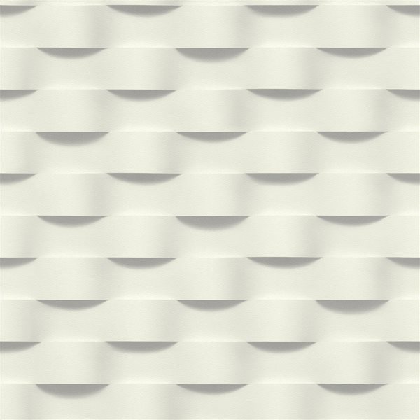 Papier peint gris non tissé et non encollé Clarice par Rasch à motif géométrique de 56,4 pi²