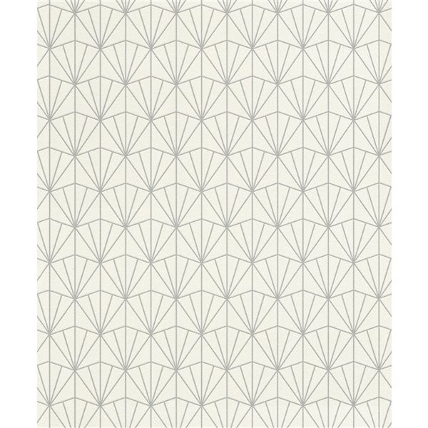Papier peint crème non tissé et non encollé Frankl par Rasch à motif géométrique de 56,4 pi²
