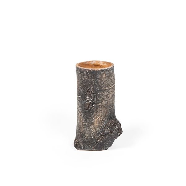 Petit vase en forme de tronc en résine de polystone par Gild Design House