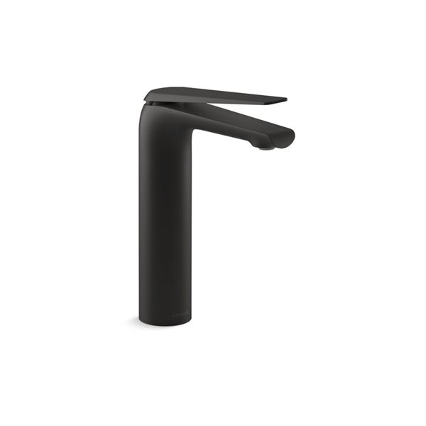 Kohler Avid Matte Black Single Hole 1 Handle Watersense Labelled Bathroom Sink Faucet Drain 