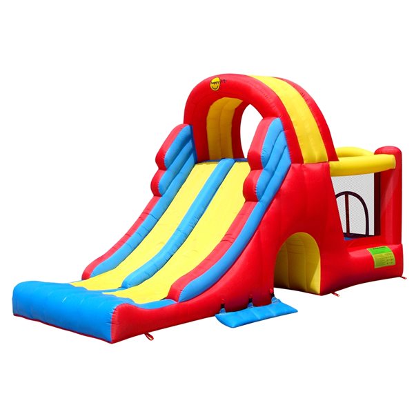 Happy Hop Mega Slide Combo 236-in Polyester Bounce House