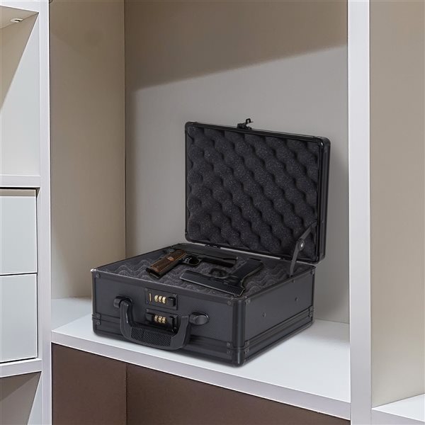 Coffre-fort numérique noir HomCom en acier pour la maison avec clés  d'urgence E5-0001