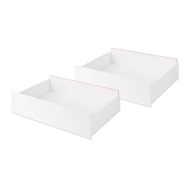 Prepac Select White Wheeled Composite Wood Drawer (2-Pack)