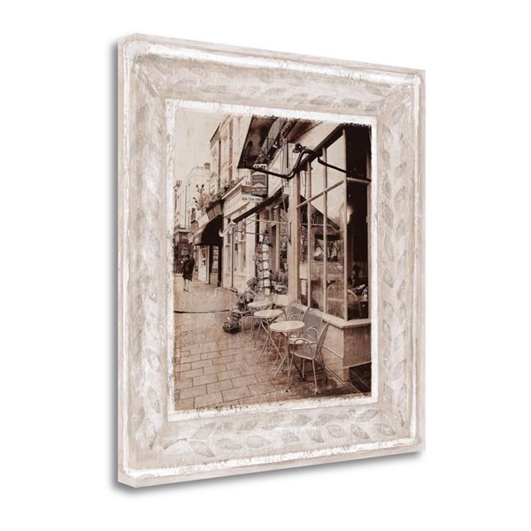Tangletown Fine Art Street Cafe Frameless 20-in H x 20-in W Places Canvas Print