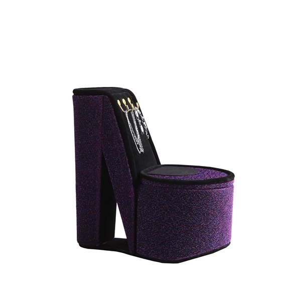 ORE International Purple Polyurethane High heel Jewelry Box