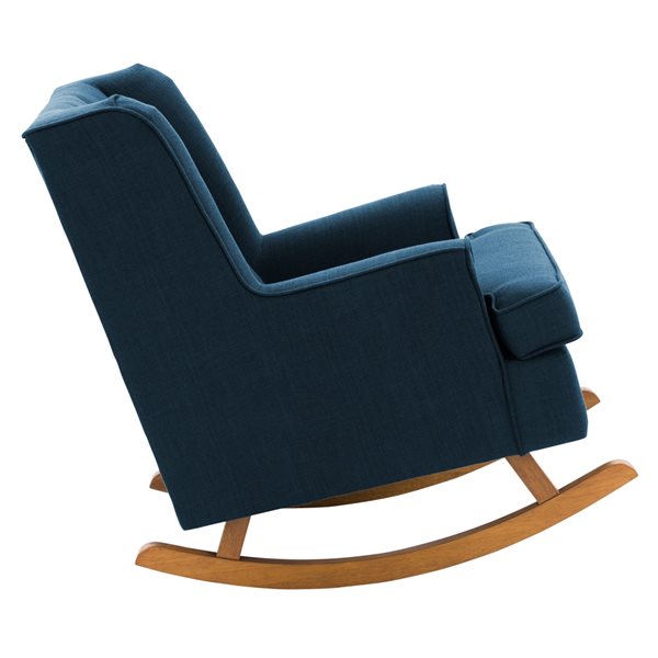 CorLiving Boston Navy Blue Tufted Fabric Rocking Chair LBT 603 R