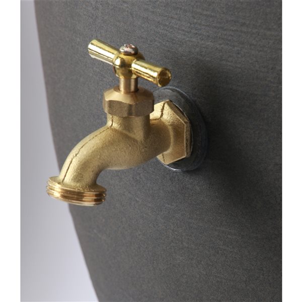 Algreen Castilla 6.6cu ft Charcoal Grey Plastic Rain Barrel with