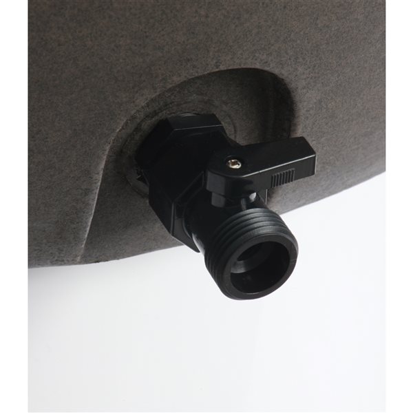 Algreen Castilla 6.6cu ft Charcoal Grey Plastic Rain Barrel with