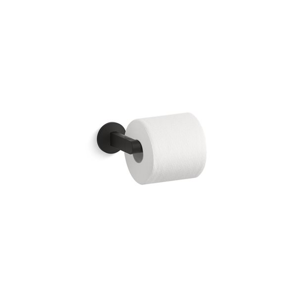 KOHLER Components Matte Black Wall Mount Pivot Toilet Paper Holder ...