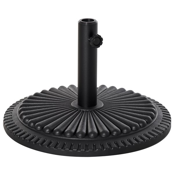 Outsunny 19.25-in Black Plastic Cement Patio Umbrella Base 84d-076 