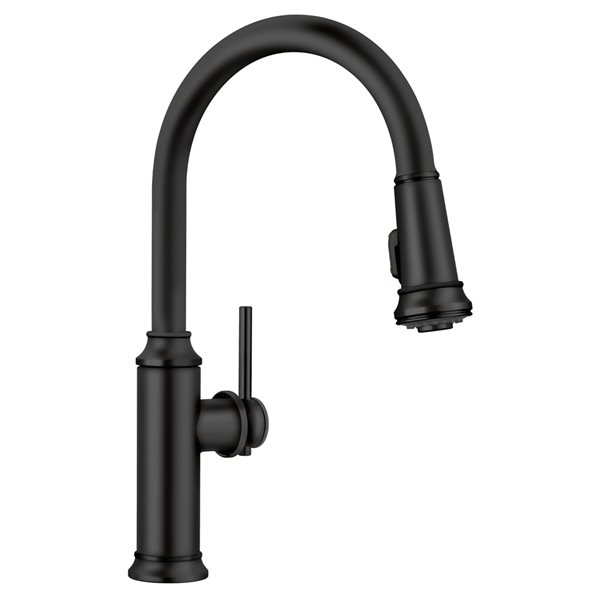 Blanco Empressa Matte Black 1 Handle Deck Mount Pull Down