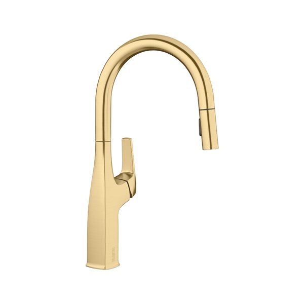 Blanco Rivana Satin Gold 1 Handle Deck Mount Pull Down Residential