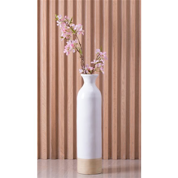 Uniquewise Natural Bamboo Floor Vase Cylinder