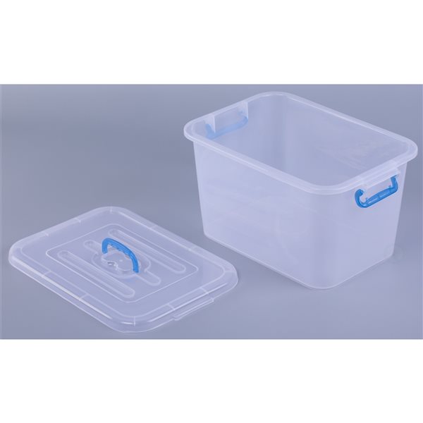 Basicwise White Large Plastic Storage Food Holder Containers with