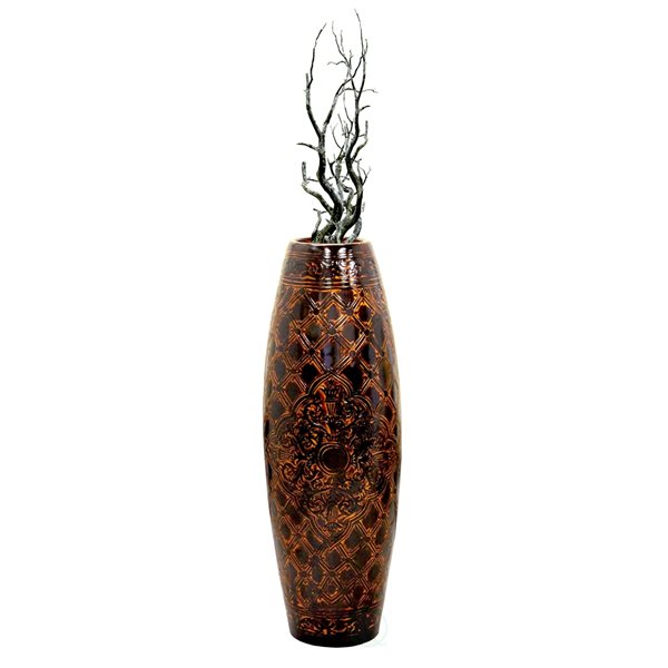 Uniquewise 36-in Antique Style Brown Floor Vase