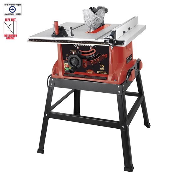 King Canada Performance Plus 10-in Table Saw with Riving Knife