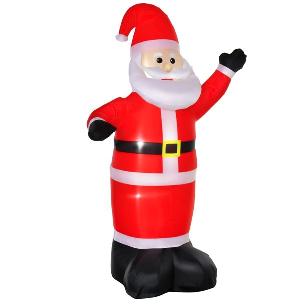 HomCom 8-ft Internal Light Santa Christmas Inflatable 844-161V80 | Réno ...