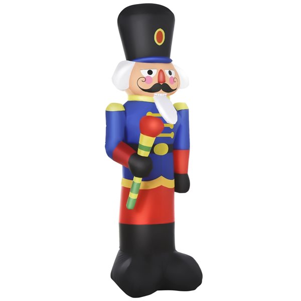 HomCom 8-ft Internal Light Nutcracker Christmas Inflatable 844-308 ...