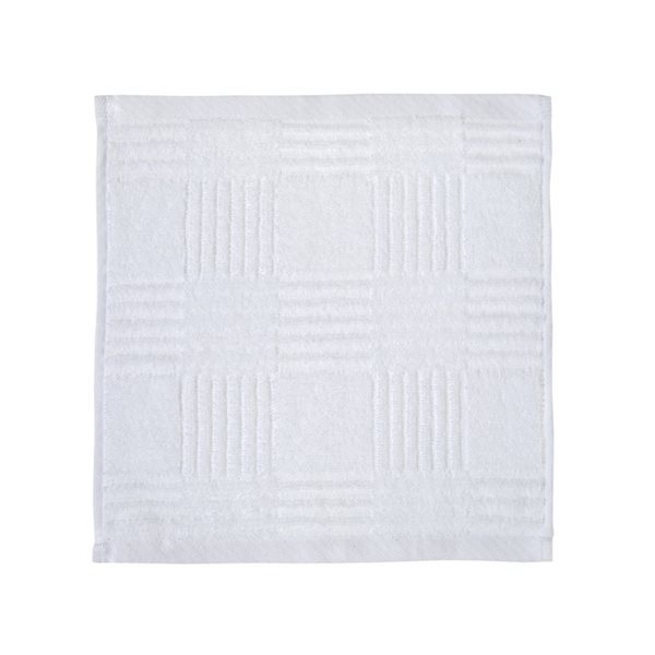 Débarbouillettes Arista par IH Casa Decor en coton blanc de 12 po x 12 po, ensemble de 6